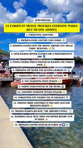 Which one of these 15 European travel mistakes is your biggest regret? 😅 We've all been there! Don't let a forgotten adapter ⚡ or a costly taxi ride 🚖 ruin your next adventure. Share your biggest 'oops' moment below! #EuropeTravel #TravelMistakes #Wanderlust #TravelTips #EuropeanVacation | James Michael