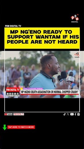Mp Ng'eno ready to support WANTAM if his people are not heard #fyp#kenyanews #pdmdigitaltv