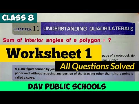 DAV class 8 maths chapter 11 worksheet 1 all questions solved