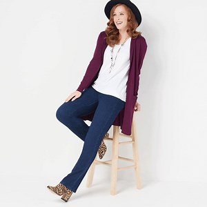 These Belle by Kim Gravel boot-cut jeans are under $50! Plus, they're on Easy Pay®! Restrictions apply. See offer. | QVC