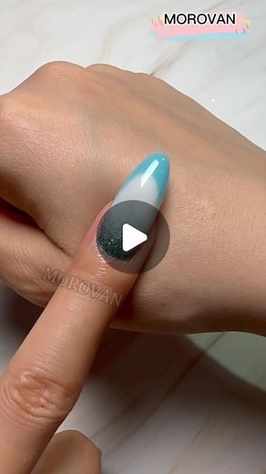 morovan on Instagram: "DIY frenching nails using poly gel.💙💙💙 #reels #nailart #nailstagram #polygel #polygelnails #frenchnails #longnails #diynails #tutorial"