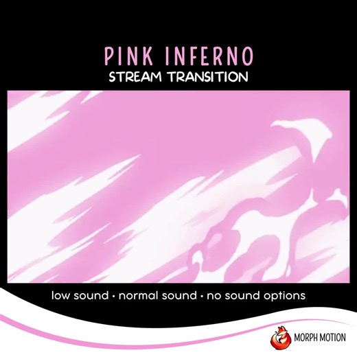 Pink Inferno Stinger Transition, Fire Stream Stinger, Twitch Stream Transition, Cartoon Animated Stinger Transition - Etsy