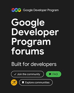 Announcing the new Google Developer Program forums! Access a wealth of existing knowledge from Google devs, get code feedback, connect with experts, contribute articles, and more. Join the conversation → https://goo.gle/4f8kMbR | Google Cloud