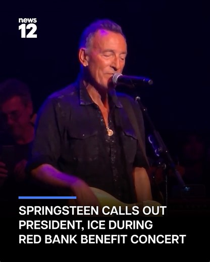 PUBLIC CRITICISM: At the Light of Day Winterfest in Red Bank on Saturday, Bruce Springsteen criticized President Trump and ICE. He urged the agency to leave Minneapolis and called on fans to send messages to the president. - https://bit.ly/4jMfiG1 | News 12 New Jersey