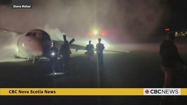 Plane removed from Halifax runway after fiery landing