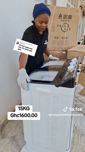Replying to @nana_adepa7 So this is our 15KG twin tub washing machine Ghc1600.00 excluding shipping fee Link in Bio to order