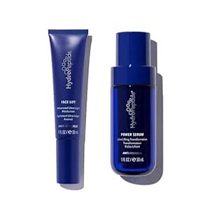 HydroPeptide Face Lift Advanced Ultra-Light Moisturizer and Power Serum Anti-Wrinkle Bundle, (1 Ounce each)