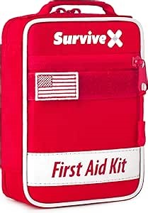 Small First Aid Kit for Car, Travel & Home - Emergency Kit for Hiking, Camping, Backpacking and Outdoors - Includes Zip Stitch Wound Closure Strips