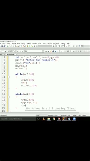 Armstrong number in c programming language #shreeengineeringclasses #shorts #coding