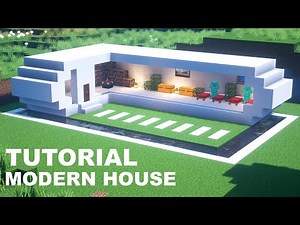 【マインクラフト建築】簡単に作れるモダンハウス【チュートリアル】