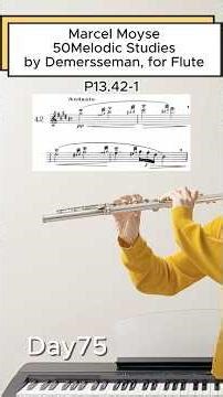 【Flute Day75】50 Melodic Studies/MarcelMoyse #flute #dailypractice #shorts