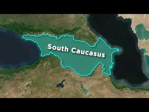 Georgia, Armenia, Azerbaijan Free Geolayer Map Animation