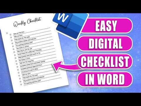 Make a Reusable Digital Checklist Template in Microsoft Word (Game Changer!)