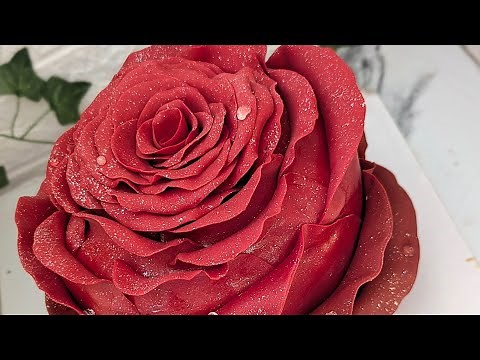 Elegant 3D Rose Fondant Cake | Stunning Floral Cake Decoration Tutorial