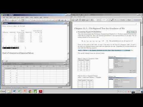 Chi-Squared Goodness of Fit Test with Minitab - Equal Probabilities