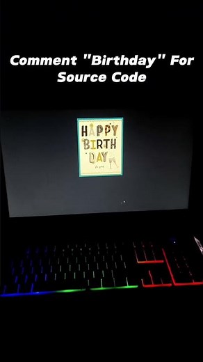 Birthday Wishing Card Code #html, css, javascript #coding #shorts