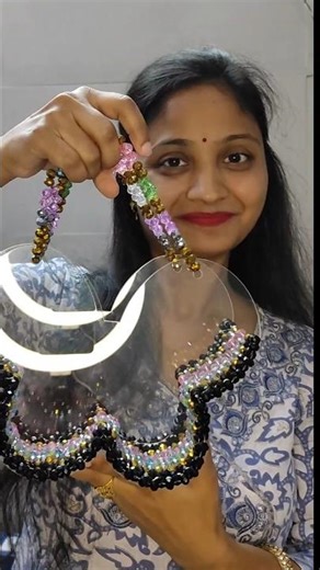 beaded bag tutorial 🥰☺️|#shorts #upharbags #bag #beadedbag #acrylicbag #india #handmade