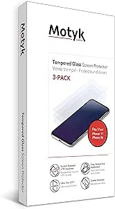 Qmadix MOTYK 3 PACK TEMPERED GLASS Screen Protector for iPhone 11, iPhone XR Case friendly, Ultra-thin, Scratch Resistant, 9H Hardness (Bonus Installation Kit)
