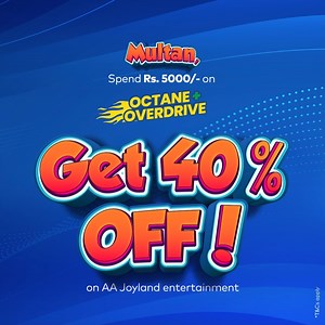 3.2K reactions · 47 shares | OCTANE + OVERDRIVE = MAXIMUM FUN!  Get 40% OFF at Super Space, Bounce, Giggle Town & Peek A Bear with Octane+!  Karachi and Multan, gear up! Limited time offer. Don't miss out! Fuel your thrill today! *Available at selected outlets *T&Cs Apply #PSO #Octane+ #Overdrive #AAJoyland #Discount | Pakistan State Oil | Facebook