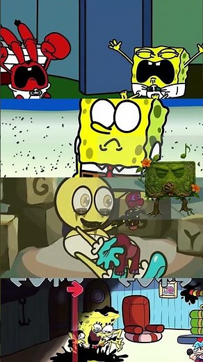 FNF Ready Or Not But Glitch Baby SpongeBob, Patrick, Poppy playtime - FNF Music Dash