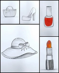 25K views · 1.1K reactions | Easy and simple pencil sketch ideas for beginners. Woman Accessories easy drawing | Drawing Book | Facebook