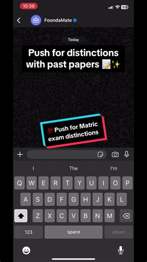 Replying to @🌟 Dial up your Matric exam distinctions with FoondaMate! 💯 Just click the link in our bio for details. 👉🏾 You can use your robot study buddy to get past papers for Maths, Maths Lit, Physical Sciences, Business Studies, and any other CAPS subject. PLUS send pictures of any question to get step by step solutions and exam ready explanations for any topic from any subject. 📲🤖✨ #matric2024 #mathhack #teamfoondamate