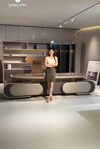 Stylish Light Luxury Executive Desk — BossDesk Executive Desk