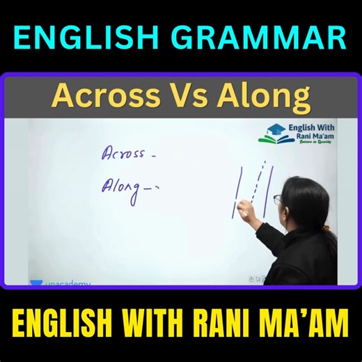 Rani Singh on Instagram: "Across Vs Along | Grammar | Edusphere Academy #grammar #englishlearning #grammartips #preposition"
