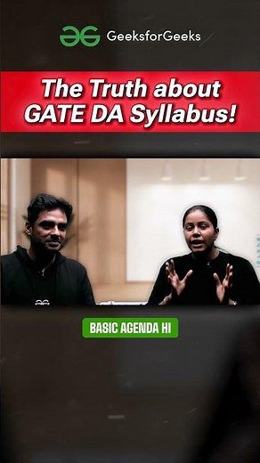 The Truth About GATE DA Syllabus #Shorts #GATEDA #GATE2026DA #GATE2026DAPrperation #GfG