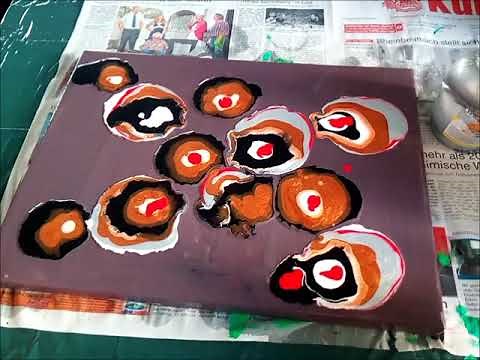 Malen mit Acrylfarben für Anfänger und Kinder. "Fluid Painting"