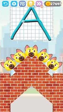 Draw ABCDEFGHIJKLMNOPQRSTUVWXYZ & Smash Evil 🐺Dogs🐺 #shorts #puzzlegame #drawtosmash #gamingshorts