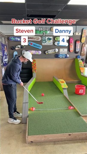 Bucket Golf Challenge on the Mini Golf Course (Holes 3-4)
