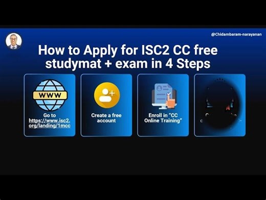 How to Apply for ISC2 CC FREE Study Material + FREE Exam | Step-by-Step (2026) | Chidambaram Narayanan