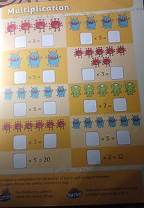 Complete the multiplication problems based on the number of mon... | Filo