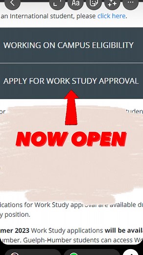 3K views · 209 reactions | The 2023-2024 Work-Study Application is now open! Fill out the application if you would like to work on campus this coming fall, and check Career Connect for updates in regards to open positions! #studentlife #humbercollege #workstudy #campuswork #jobs #jobseekers #careerconnect | Life at Humber | Facebook