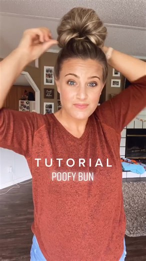 Poofy Bun TUTORIAL 🙌🏼 #funbun #hairtutorial #quickhairtutorial | Hair Bun Tutorial