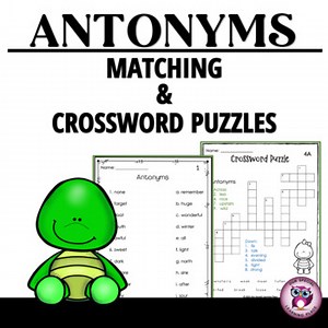 Crossword Puzzles Antonyms for 1st and 2nd Grade