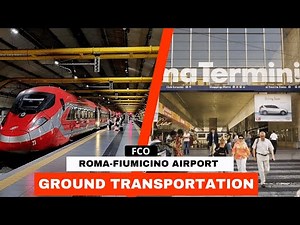 Rome Int'l Airport (FCO) Arrivals, Ground Transportation & Express Train to Roma Termini (4K)