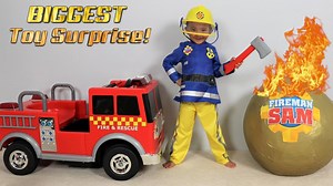 3.6K views · 97 reactions | BIGGEST Fireman Sam Toy Collection Ever Giant Surprise Egg Opening Fire Engine Truck Ckn Toy | Hey Baby Toys | Facebook