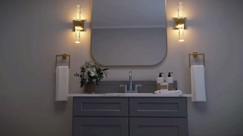 Black Sconces Wall Lighting - Modern Wall Sconces Set of Two Crystal Sconces Wall Decor Set of 2, 14W 3000K Dimmable Bathroom Vanity Light Fixtures for Hallway Bedroom Living Room