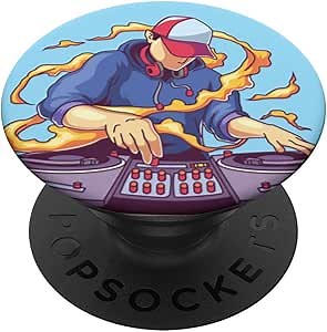 DJ Disc Jockey Record Spin Headphones EMD Club Rave Music PopSockets Swappable PopGrip