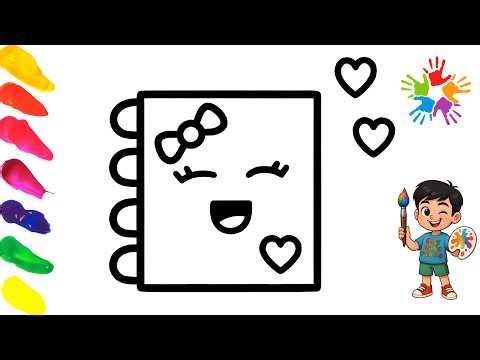 Drawing a Cute Notebook Character | Easy Tutorial for Kids