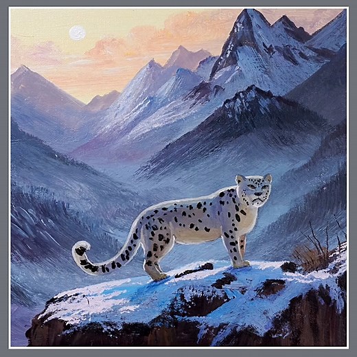 14K views · 315 reactions | acrylic painting snow leopard color used : white, black, naples yellow, yellow medium, permanent rose, cerulean blue canvas : 25cm x 25cm #acrylicpainting #paintingart #artwork #painting #winterpainting | El Drawing Arts | Facebook