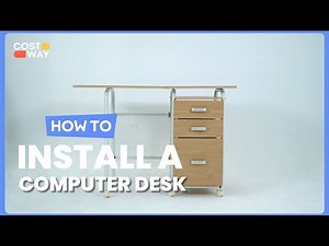 How to Install the Home Office Folding Computer Laptop Desk Wheeled | CB10359 #costway #howto