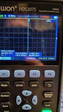 Owon HDS307S doing AC coupling of power supply #oscilloscope
