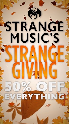 Tees, accessories, and more 50% off on strangemusicinc.net for the StrangeGiving Sale! HURRRY AND COP YOURS! 🦃🍂 | STRANGE MUSIC INC