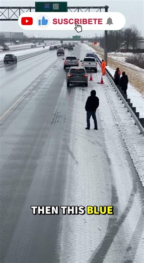 Dangerous Winter Commute: A Tense Highway Moment