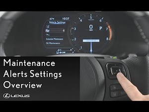 Lexus How-To: IS MID Maintenance Alert Settings | Lexus