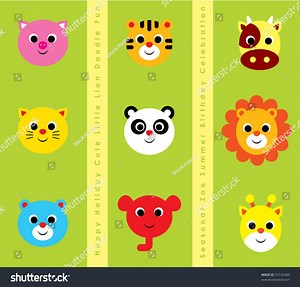 Animals Cartoon Greeting Stock Vector (Royalty Free) 41535460 | Shutterstock