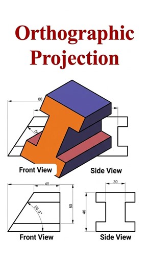 Orthographic projection #animation #education #orthographic